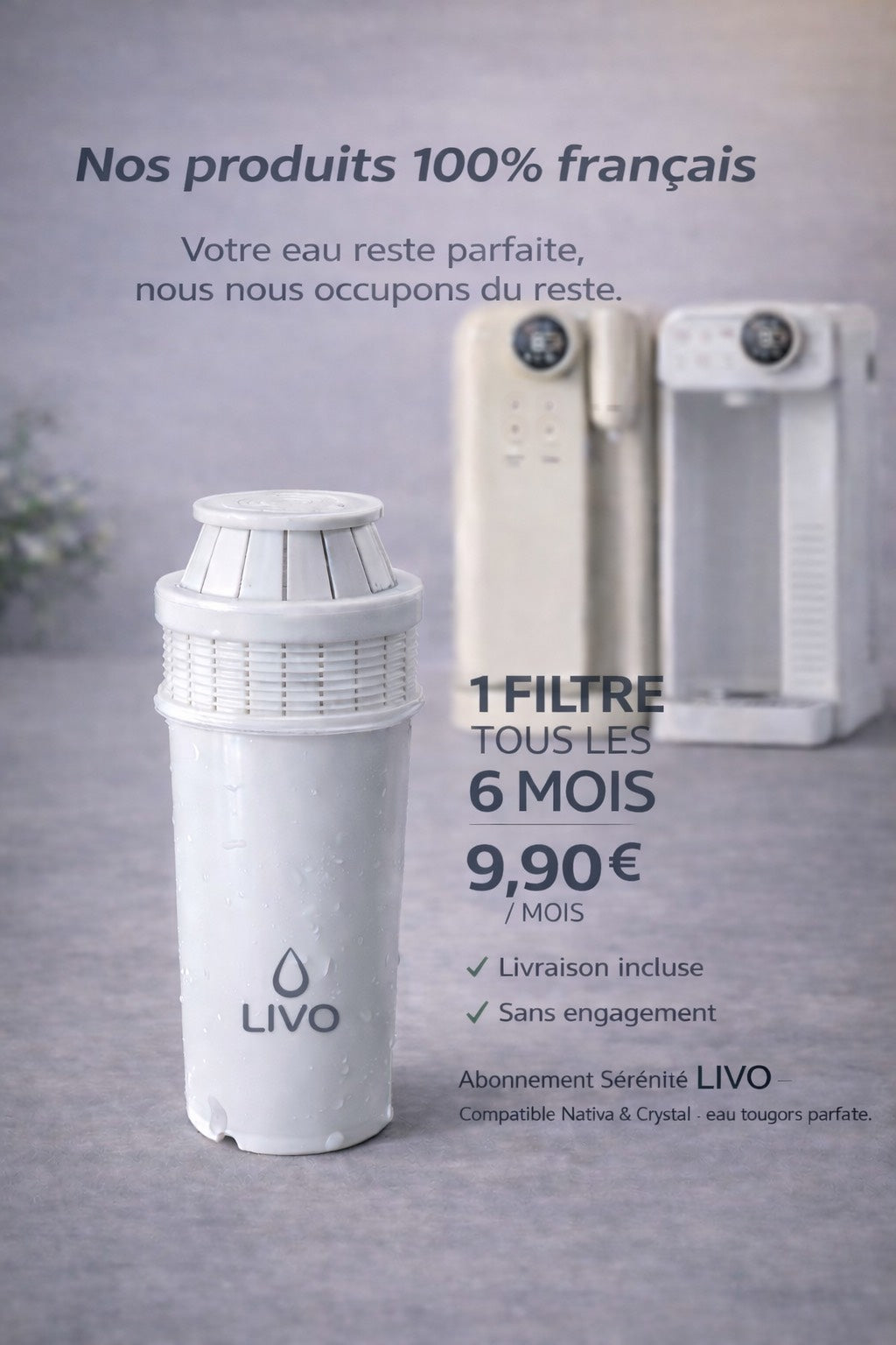 Abonnement Sérénité LIVO – Gardez une eau toujours parfaite, sans effort