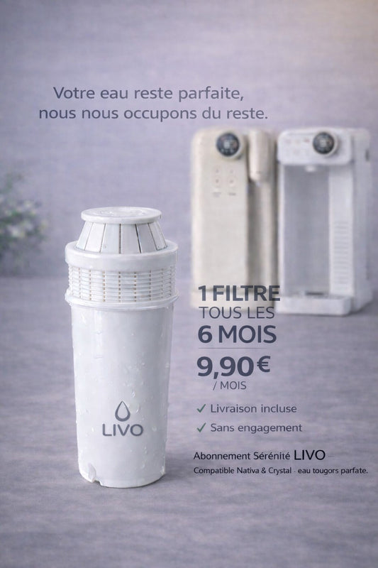 Abonnement Sérénité LIVO – Gardez une eau toujours parfaite, sans effort